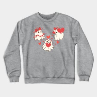 Spooky love, Valentine Ghost Crewneck Sweatshirt